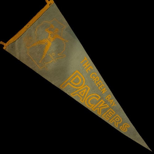 Vintage 1950s GREEN BAY PACKERS NFL Football Pennant Vince Lombardi Lambeau - Picture 6 of 14