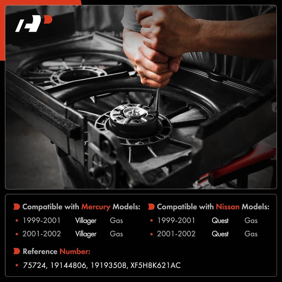 Motor de refrigeración del ventilador del radiador para Nissan Quest Mercury Villager 1999 2000 2001 2002 Foto 2 de 4