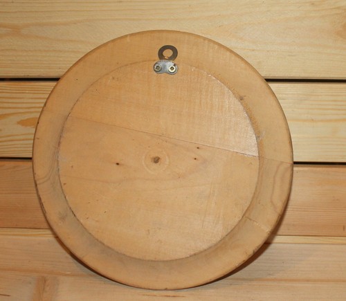 Vintage Bulgarian souvenir pyrography wood wall hanging plate - Picture 4 of 7