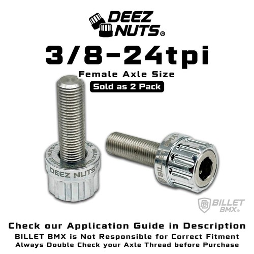 Tuercas BILLET BMX Deez pernos volcánicos de 12 puntos para bujes hembra 3/8"-24 tpi (paquete de 2) - Imagen 10 de 35