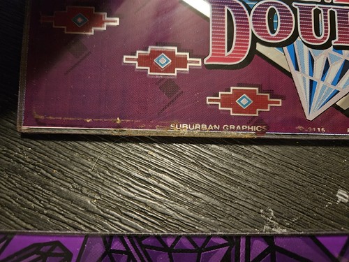 Diamond Doubles Casino Slot Machine Glass Suburban Graphics - Picture 2 of 2