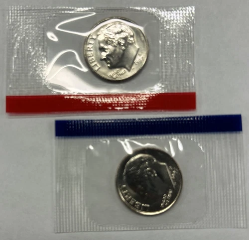 1997 P&D  Roosevelt Dimes  from Mint Set in Mint Cello with Free Shipping