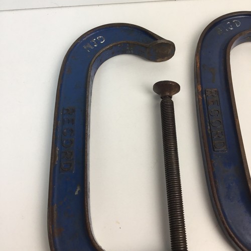 2x Record 8” G Clamps, Fine Thread, Butterfly Handles, Good Usable Condition - Picture 8 of 23