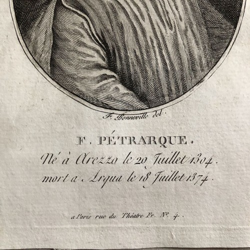 François Bonneville — François Pétrarque — burin — circa 1795. - Picture 3 of 4