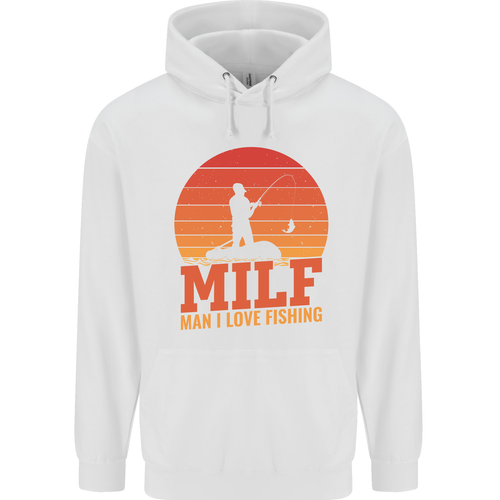 MILF Fishing Funny Fisherman Fathers Day Childrens Kids Hoodie - Picture 3 of 39