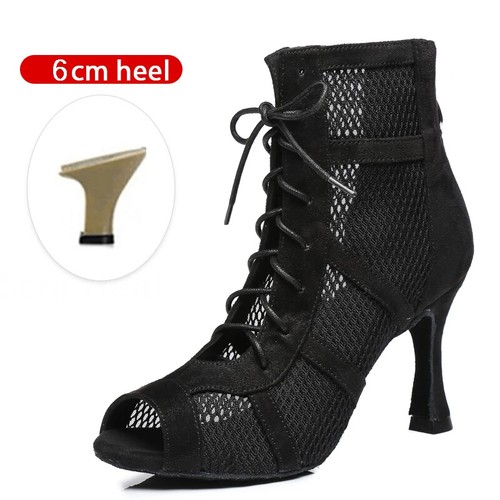 Shiny Women Dance Boots Latin Jazz Dance Shoe Rhinestone Dancing Boots High Heel - Bild 19 von 40
