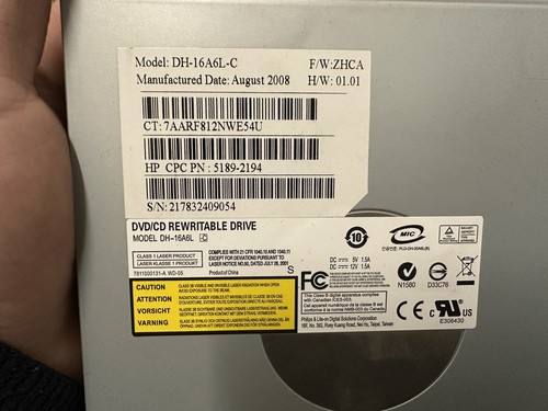 Unidad regrabable de DVD/CD Philips Lite-On modelo DH-16A6L-C DH-16A6L - Imagen 3 de 3