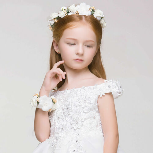 Women Girl Crown Wreath Wedding Flower Headband Garland Hair Band Floral Garland - Picture 6 of 16