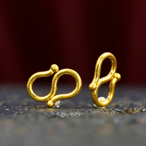 1pcs Pure 999 24K Yellow Gold S Clasp For Necklace Bracelet Diy Jewelry 0.2-0.3g - Afbeelding 1 van 5