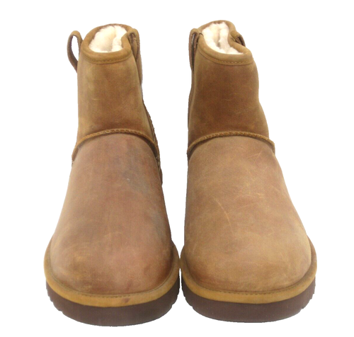 UGG CLASSIC MINI DECO MEN BOOTS LEATHER CHESTNUT US 13 /UK 12 /EU 47 - Picture 2 of 7
