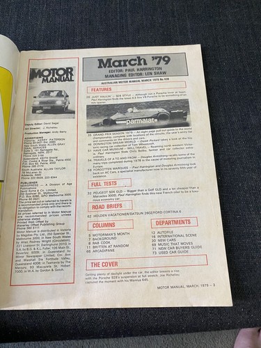Motor Manual Magazine March ‘79 - Picture 3 of 3