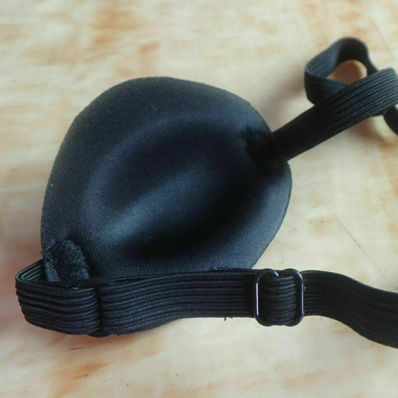 Medical Concave Eye Patch 3D Foam Groove Eyeshades For Lazy Eye Black kids adult - Picture 3 of 3