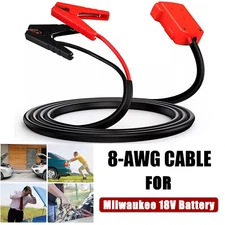 5.9FT Jumper Cable Clamps For Milwaukee 18V Li-ion Battery Jumper Starter 8AWG
