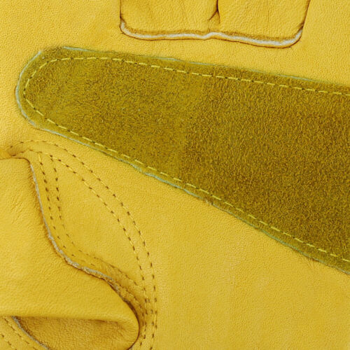 G-TUF Reinforced Palm 100% Genuine Premium Top Grain Cow Leather Work Gloves - Picture 3 of 6