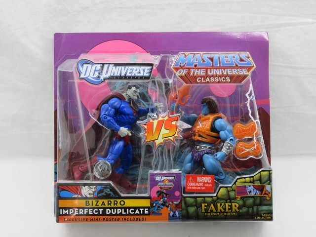 MOTU,MOTUC,BATTLE ARMOR FAKER Vs. BIZARRO,DC Universe,MOC,MISB,Exclusive,He-man