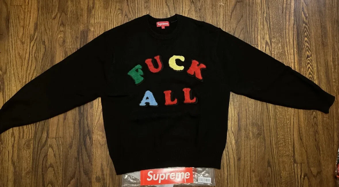 Supreme Jamie Reid F*ck All Sweater Black Small