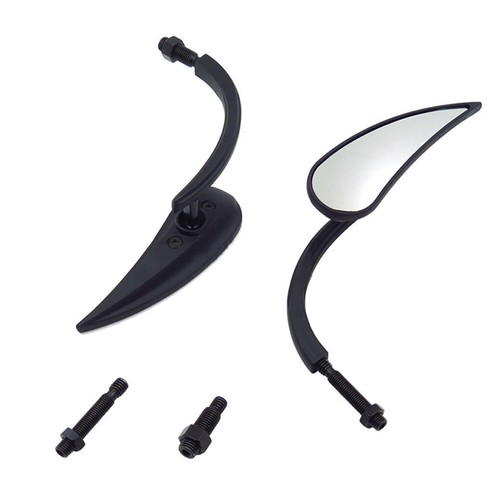 Rearview Side Mirrors Pair Aluminum Fits For Harley Street Bob FXDB 2007-2016 - Picture 2 of 16