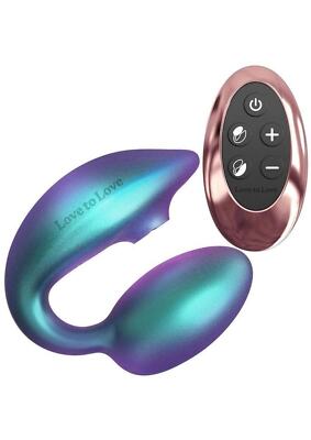 Love to Love Wonderlover Rechargeable Silicone Dual Vibrator with Remote - Iride