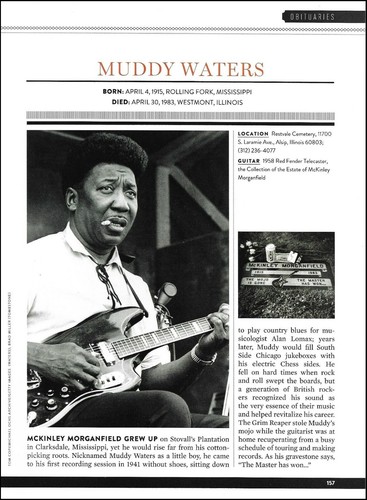 Delgado artículo tributo a la muerte Lizzy Phil Lynott + tumba cementerio Muddy Waters - Imagen 2 de 4