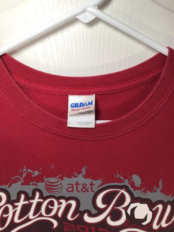 Camiseta grande rara TODA Arkansas Razorbacks 2012 Cotton Bowl Arlington Texas Foto 3 de 4