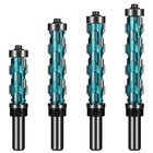 Spiral Flush Trim Router Bit Dual Bearing 1/2'' Shank Round Shank Milling Cutter