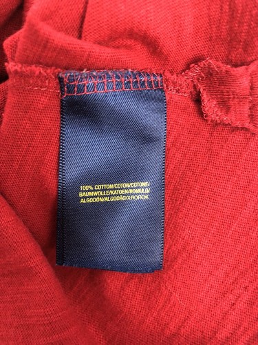 Polo Ralph Lauren Mens Small Polo Shirt Red 100% Cotton EUC - Imagen 9 de 9