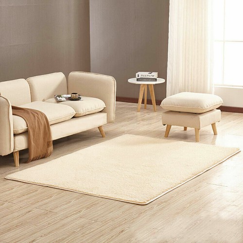 Flauschige Teppiche Anti-Rutsch Shaggy Vorleger Wohnzimmer Fußmatte Teppich Kurzhaar - Bild 20 von 24