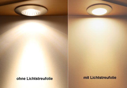 Lichtstreufolie für LED-Lampen+LED-Einbaustrahler z. optimalen Lichtausbreitung - Picture 1 of 3