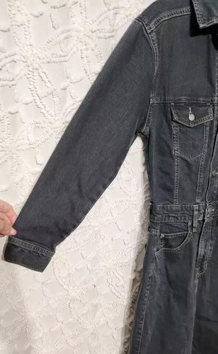 Universal Thread Women's Long Sleeve Denim Maxi Dress - Black Wash Size 10 - Picture 5 of 14