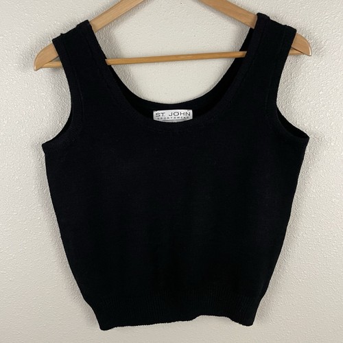 St. John Sportswear Damen M schwarz Strick Tank kurz