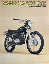1973 Yamaha 250 DT3 Enduro 4-page brochure-NOS LIT-1113-11-01 DT250