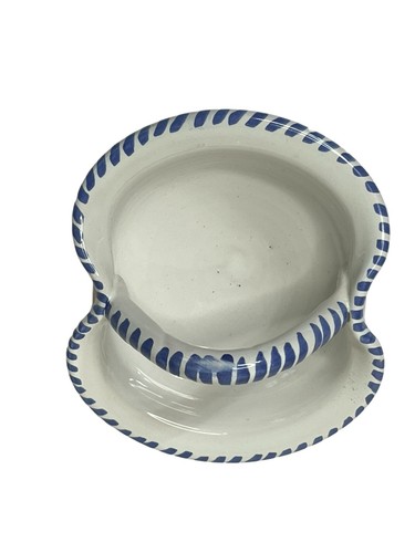 Vintage Spanish Ceramic Pottery Trinket Dish Candy Basket Handmade Spain - Picture 5 of 6