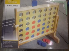 Beyond Outdoors 4-In-A-Row Tic Tac Toe Large Tabletop Game wood 21.75in x 20.3in