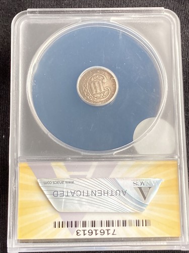 1856 Three Cent Silver XF40 Dtls ANACS K907 - Picture 2 of 2