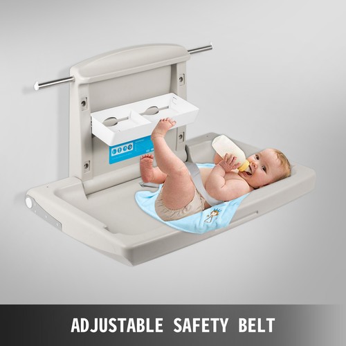 VEVOR Baby Changing Station Wall Mounted Diaper Changing Table Fold Down - Picture 3 of 12
