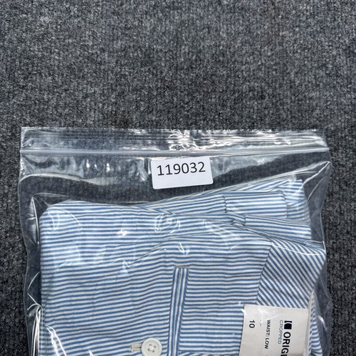 NWT GAP Original Cropped Pants Womens Size 10 Blue White Striped Stretch - Picture 13 of 13