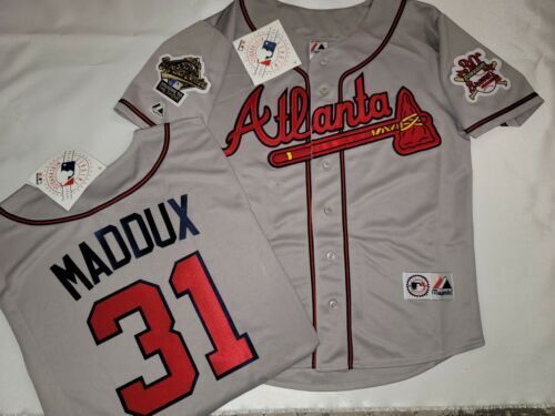 Vintage Atlanta Braves #31 Maddux MLB Baseball Jersey Medium Vintage Atlanta Braves #31 Maddux MLB Baseball Jersey Medium