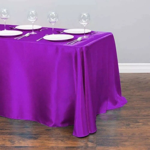 Stain Silky Solid Party Tablecloths Rectangle Wedding Banquet Table Cover Decor - Picture 17 of 19