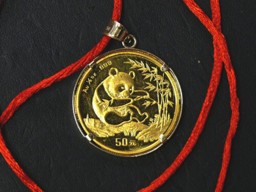 RARE KEY DATE 1994 1/2oz GOLD CHINA PANDA 50Y COIN IN 14k BEZEL - SEE PICTURES - Picture 3 of 3