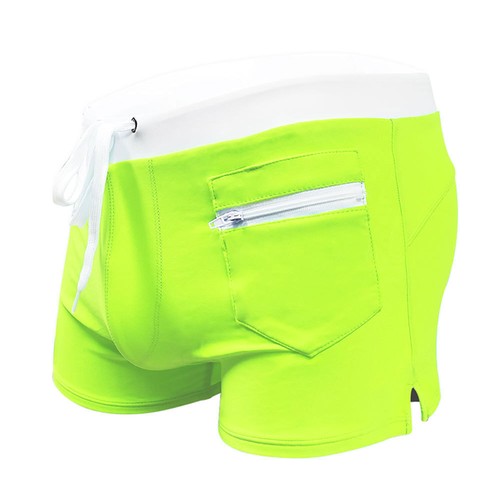 Men's Board Shorts Swim Trunks Low-rise Pocket Swimwear Swimming Boxer Swimsuit - Picture 14 of 16