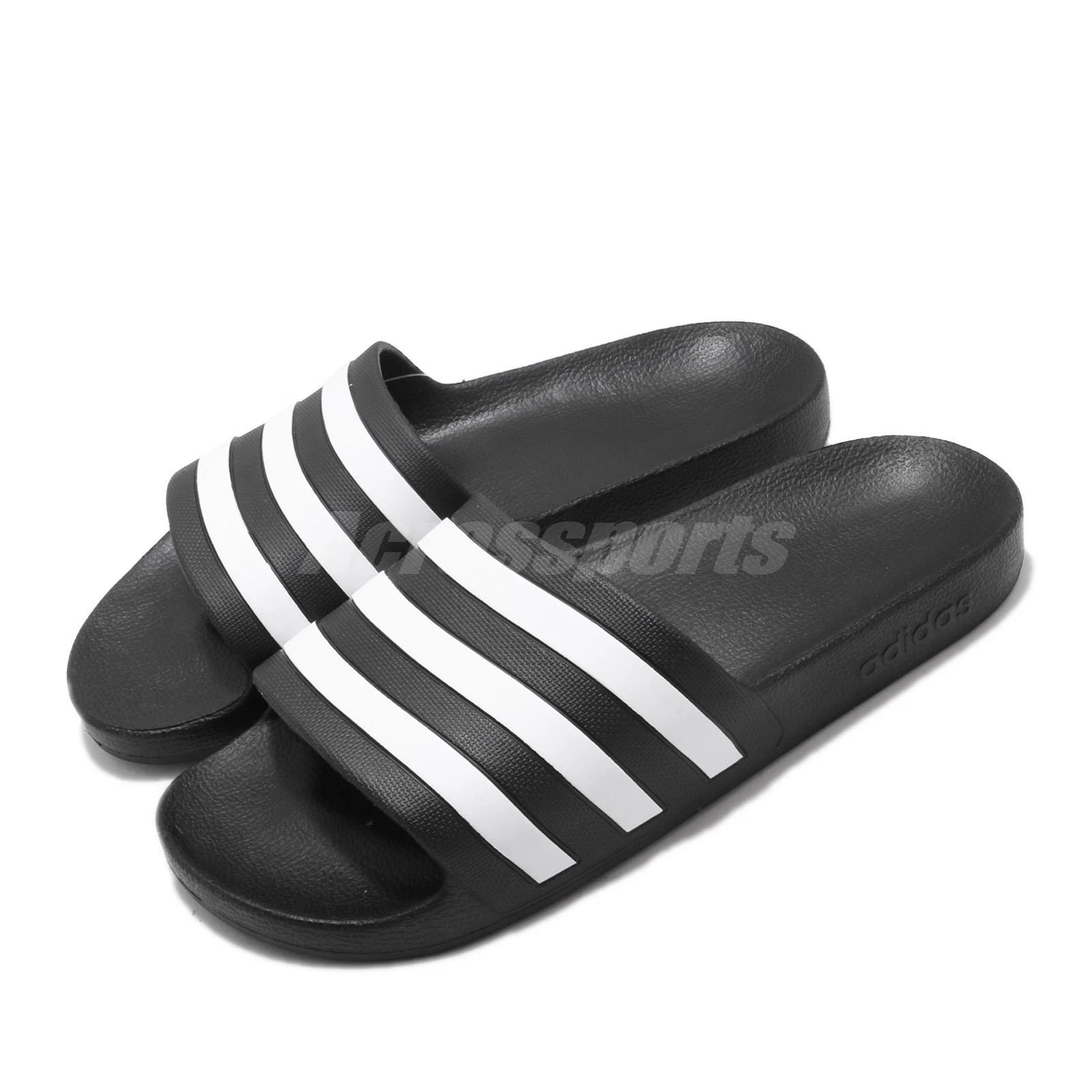 adidas Adilette Aqua Black White Men Unisex Casual Sandals Slides Slipper F35543