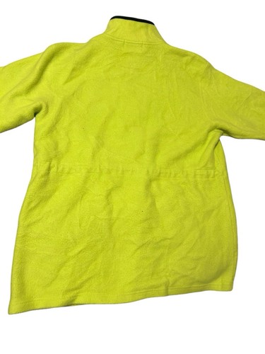 Vintage Lauren Brooke giallo fluo donna taglie forti full zip massimalista 22W - Foto 4 di 5
