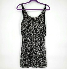 Alice & Olivia Women's Sz 2 Black Sparkle Sequin Mini Dress Drape Back