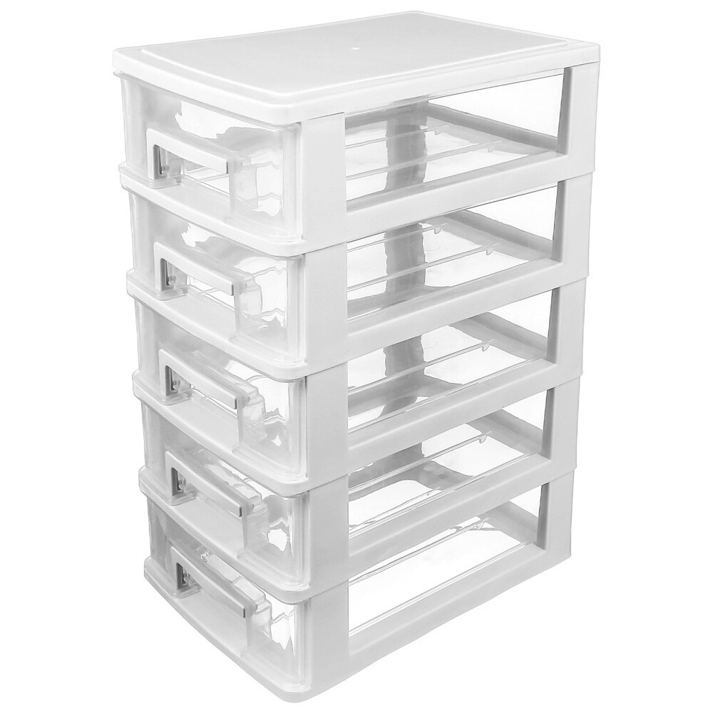 Storage Cabinet Plastic Drawers for Closet Craft Travel Office-image