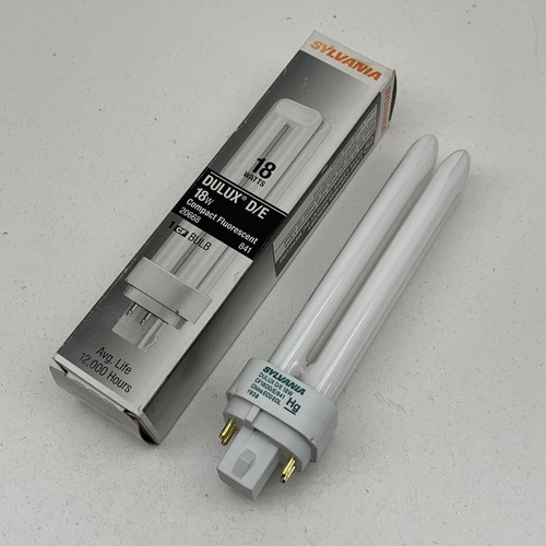 (4-Pack) Sylvania CF18DD/E/841/ECO Fluorescent 18W Light Bulb Cool 4-Pin 4100K - Picture 1 of 11
