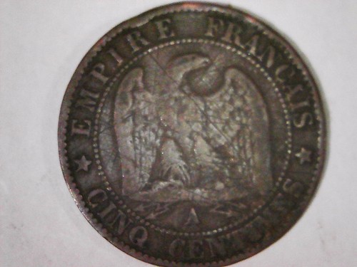 Frankreich 1865 A Bonze 5 Centimes selten Napoleon III - KM 797.1 Monnaie de Paris - Bild 2 von 2
