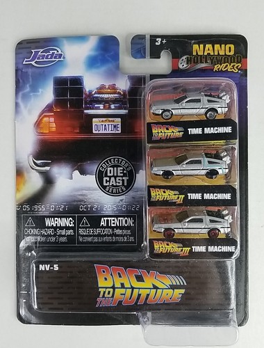 Back to The Future Delorean Diecast Time Machine Jada Nano Hollywood