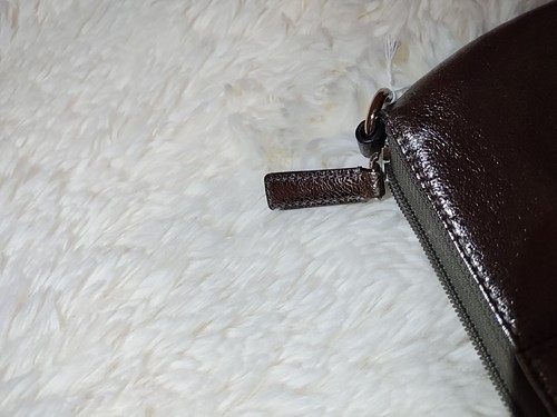 Coach Wristlet Metallic Pewter -Silver/ Rosy/Purple Finish**See Description** - Picture 8 of 24