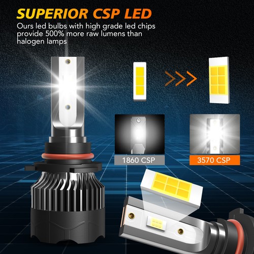 2X 9005 LED Faros Bombillas Luz Para Ford Explorer 2011-2015 Luz Alta Baja M8 - Imagen 6 de 13