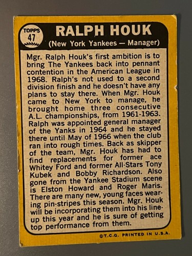 1968 Topps Baseball Singles - 1-457 -- Pick Your Card - Complete Your Set - Picture 39 of 501
